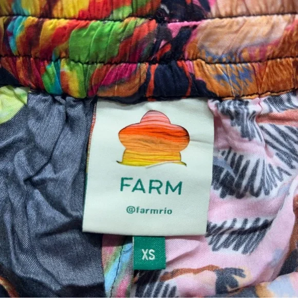 Farm Rio x Anthropologie Pants Womens Size XS Tropical Fruit Print Rayon Viscose - Picture 8 of 16